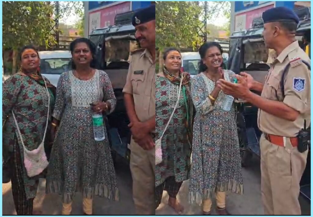 नासिक महाराष्ट्र की महिला दर्शनार्थी महाकाल दर्शन के बाद अपने परिजनों से बिछड़ी, पुलिस ने की सहायता